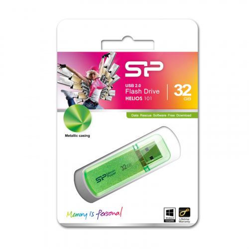 Флеш-накопитель USB  32GB  Silicon Power  Helios 101  зелёный (SP032GBUF2101V1N) фото 7