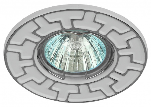 Светильник ЭРА ST5 CH/WH штампованный MR16 12V/220V 50W белый/хром (100/2800) (Б0036484) фото 4