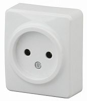 Розетка ЭРА серии Эксперт 2P 16АХ-250В ОУ белый (1/20/200/4000) (Б0031551)
