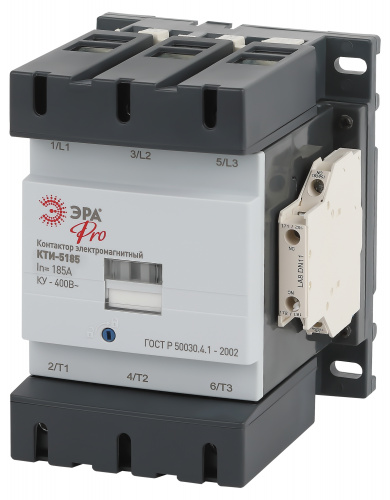 Контактор КТИ-5185 ЭРА PRO KKT50-185-400-10-E 185А 400В/АС3 (1/4) (Б0054925)