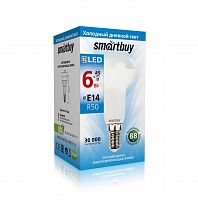Лампа светодиодная SMARTBUY R50 6Вт 220V 6000K E14 (рефлекторная, холодный дневной свет) (10/100) (SBL-R50-06-60K-E14)