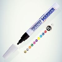 Маркер-краска MunHwa PAINT MARKER, ЧЕРНАЯ 4мм (PM-01) 088370 (1/12/576/14400) (Б0048230)