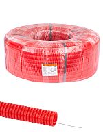 Труба гофрированная ПНД с зондом d 25мм (75 м) легкая красная (75/75) (цена за 1м, отгрузка от упаковки) TDM (SQ0413-0033)