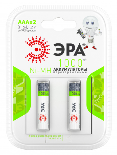 Аккумулятор ЭРА HR03-2BL (1000mAh) (20/240/7680) (C0038455) фото 4