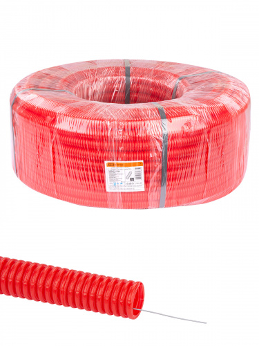 Труба гофрированная ПНД с зондом d 25мм (75 м) легкая красная (75/75) (цена за 1м, отгрузка от упаковки) TDM (SQ0413-0033) Труба гофрированная ПНД с зондом d 25мм (75 м) легкая красная (75/75) (цена за 1м, отгрузка от упаковки) TDM (SQ0413-0033)