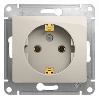 Механизм розетки 1-м С/У GLOSSA 16А IP20 с заземл. молоч. Systeme Electric GSL000943 (1/20/160)