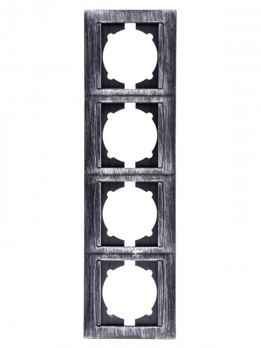 Рамка 4-х постовая горизонтальная старинное серебро с/у, "Лама" TDM (12/144) (SQ1815-0682) фото 4