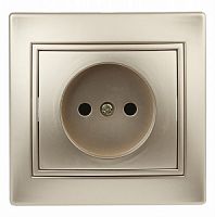 Розетка INTRO 2P, 16АХ-250В, скрытой установки, Plano, шампань (1/10/200/2400) (Б0030055)