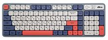 Клавиатура беспроводная RITMIX RKB-504W, серо-бело-красно-синяя, клавиш 100+1, 2,4Ггц+BT-соединение, кабель - USB 1 м, подстветка (1/20) (80004532)