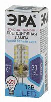 Лампа светодиодная ЭРА STD LED JC-3W-12V-840-G4 G4 3Вт капсула нейтральный белый свет (1/1000) (Б0033194)