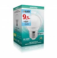 Лампа светодиодная SMARTBUY G45 9,5Вт 220V 4000K E27 (глоб, нейтральный свет) (10/100) (SBL-G45-9_5-40K-E27)