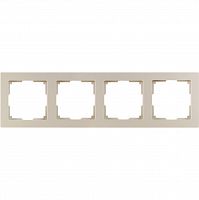 Рамка SMARTBUY 4-местная пластик бежевая "Нептун" (SBE-06i-Plastic-FR-4) (1/100)