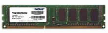яПамять  8GB  Patriot, DDR3, DIMM-240, 1600 MHz, 12800 MB/s, CL11, 1.5 В (PSD38G16002)