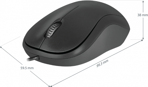 Мышь проводная DEFENDER Patch MS-759, USB, 3 кнопки, 1000 dpi, черный (1/100) (52759) фото 8
