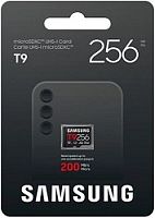 Карта памяти MicroSDXC  256GB  Samsung Class 10 T9 A2 V30 U3 UHS-I  (R/W 200 MB/s) без адаптера (MB-MH256T/WW)