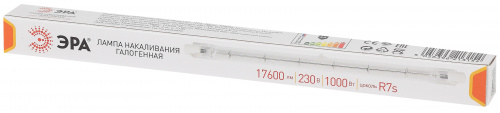 Лампа ЭРА галогенная J189-1000W-R7s-230V R7s 1000Вт трубка теплый белый свет (1/500) (Б0048496) фото 3