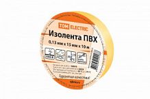 Изолента ПВХ 0,13*15мм Желтая 10м TDM (10)