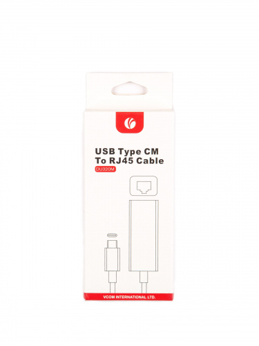 Переходник USB 3.1 Type-C--> RJ-45 1000Mbps Ethernet, Aluminum Shell, 0.15м VCOM <DU320M> (1/150) фото 4
