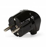 Вилка SMARTBUY угловая с заземлением черная 16А 250В (SBE-16-P02-b) (1/50)