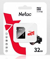 Карта памяти MicroSD  32GB  Netac  P500  Eco  Class 10 + SD адаптер (NT02P500ECO-032G-R)