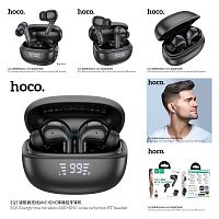 Наушники внутриканальные HOCO EQ5 Energy, пластик, bluetooth 5.3, микрофон, цвет: чёрный (1/14/140) (6942007602419)