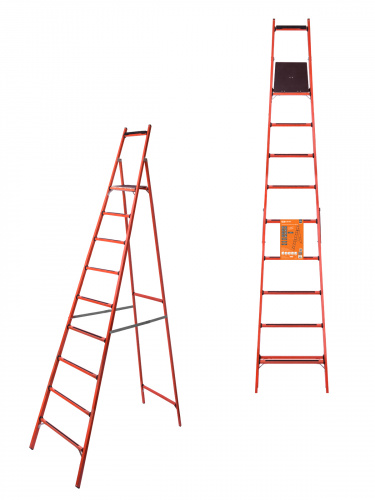 Стремянка TDM диэлектрическая СД-3.0, 9 ступеней, высота площадки 3 м, до 50 кВ, "ЭкспертЭлектрик" (1/1) (SQ1028-0605)