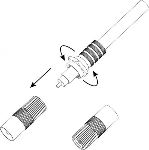 Переходник гнездо F-штекер TV Simple RS-A01 ЭРА (1/2500) (Б0048288) фото 2