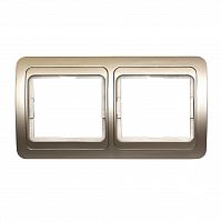 Рамка SMARTBUY 2-местная горизонтальная шампань "Марс" (SBE-02c-00-FR-2)