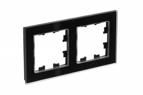 Рамка 2-м ATLASDESIGN Nature стекло черн. Systeme Electric ATN321002 (1/2)