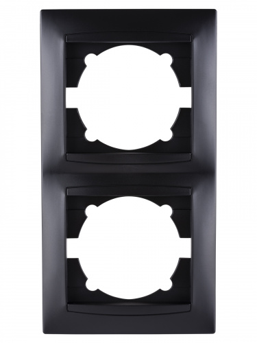 Рамка 2-х постовая вертикальная графит , с/у, "Лама" (20/240) TDM (SQ1815-0633) фото 4 Рамка 2-х постовая вертикальная графит , с/у, "Лама" (20/240) TDM (SQ1815-0633) фото 4