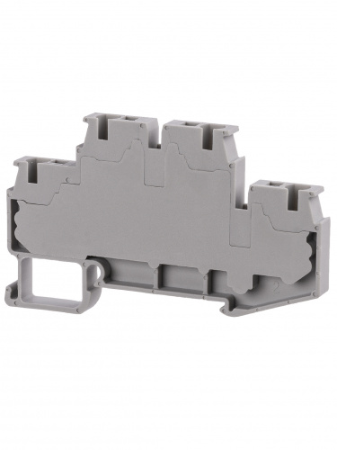 Зажим клеммный безвинтовой ЗКБ быстрого зажима двухуровневый 4 мм2 32А серый (Ph-C PTTB 4) TDM (10/320) (SQ0822-0167) фото 6