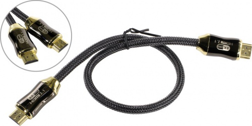 Кабель HDMI 19M/M,ver. 2.1, 8K@60 Hz 0.5m метал разъемы, нейлоновая оплетка TELECOM <TCG300-0.5M> (1/50) фото 4 Кабель HDMI 19M/M,ver. 2.1, 8K@60 Hz 0.5m метал разъемы, нейлоновая оплетка TELECOM <TCG300-0.5M> (1/50) фото 4