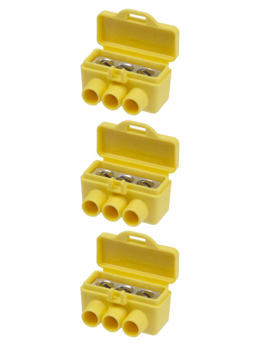 Клемма винтовая изолированная КВИ-3 для Al и Cu проводов (6,0мм2) желтая TDM (30/720) (SQ0510-0605) фото 5