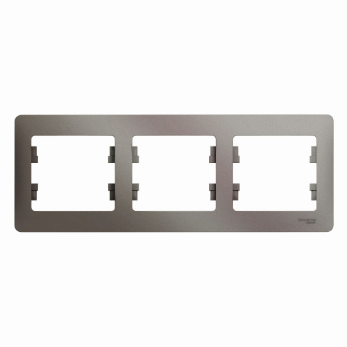 Рамка 3-м GLOSSA горизонт. платина Systeme Electric GSL001203 (1/5/20)