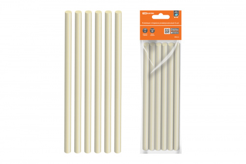 Клеевые стержни универсальные прозрачные, 7 мм x 200 мм, 6 шт, "Алмаз" TDM (1/240) (SQ1024-0204)