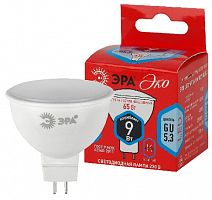 Лампа светодиодная ЭРА RED LINE ECO LED MR16-9W-840-GU5.3 GU5.3 9Вт софит нейтральный белый свет (1/100) (Б0032973)