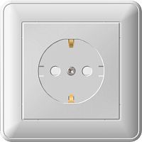 Розетка 1-м С/У WESSEN59 16А IP20 с заземл. защ. шторки в сборе бел. Systeme Electric RS16-152-18 (1/10/60)