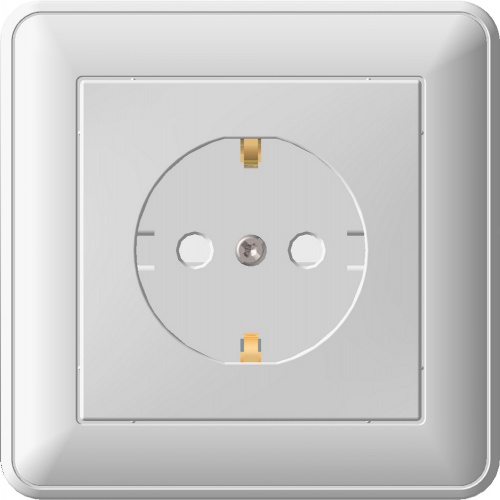 Розетка 1-м С/У WESSEN59 16А IP20 с заземл. защ. шторки в сборе бел. Systeme Electric RS16-152-18 (1/10/60)
