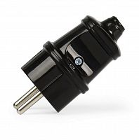 Вилка SMARTBUY прямая с заземлением черная 16А 250В (SBE-16-P01-b) (1/50)