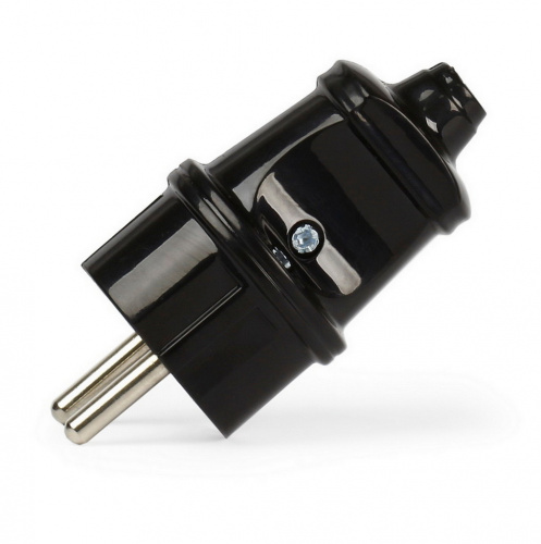 Вилка SMARTBUY прямая с заземлением черная 16А 250В (SBE-16-P01-b) (1/50)