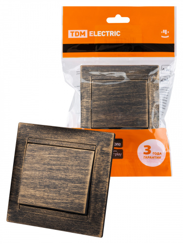 Перекрестный выключатель 1-кл. 10А старинная бронза с/у, "Лама" (1/10) TDM (SQ1815-0770) Перекрестный выключатель 1-кл. 10А старинная бронза с/у, "Лама" (1/10) TDM (SQ1815-0770)