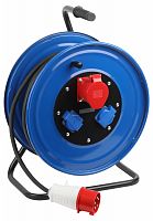 Удлинитель силовой ЭРА IND380-RM-3e-5x4-30m-IP44 380В на катушке 3 розетки 1xCEE 5P/2xSCHUKO 30м КГ 5х4 32A IP43 (Б0057313)