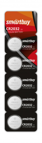 Элемент питания SMARTBUY  CR 2032  BL5   (5/100/4000)									 (SBBL-2032-5B)