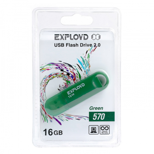 Флеш-накопитель USB 16GB Exployd 570 зелёный (EX-16GB-570-Green) фото 5 Флеш-накопитель USB 16GB Exployd 570 зелёный (EX-16GB-570-Green) фото 5