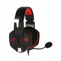 Игровая гарнитура Smartbuy RUSH TAIPAN, велюровые амбушюры, шнур 2,5 м, черный/красная (SBHG-3200)