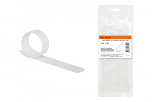 Хомут-липучка ХЛ 16х310 мм белый (20 шт) TDM (1/10/100) (SQ0515-0704) Хомут-липучка ХЛ 16х310 мм белый (20 шт) TDM (1/10/100) (SQ0515-0704)