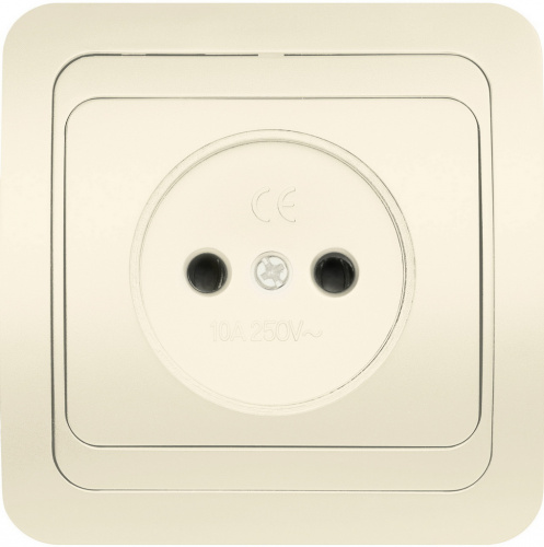 Розетка SMARTBUY скрытая установка, 1-местная без заземления 10А бежевая, керамика "Марс" (SBE-02i-10-S1-N-c) (1/200)