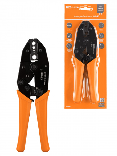 Клещи обжимные КО-13, обжим BNC разъемов (RG-58, RG-59, RG-62, RG-6), "МастерЭлектрик" TDM  (1/20) (SQ1001-0010)