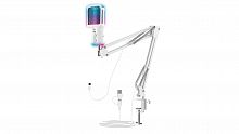 Микрофон RITMIX RDM-278S Игровой бел. струбц, пантограф, конденс, кардиоида, Type-C-USB A/Type-C, Jack 3,5мм на наушн, подсвет, шумопод (1/10) (80006438)
