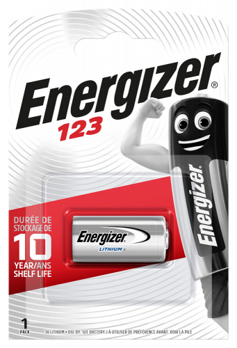 Элемент питания ENERGIZER  CR123 Lithium  (1бл)   (6/60) (E300777602)